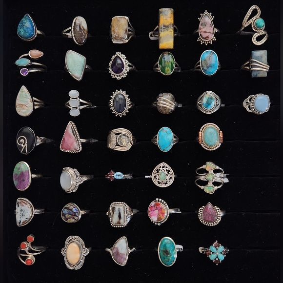 NEW Size 8.5 Genuine Sterling Silver Rings - Picture 1 of 8